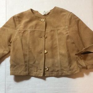 H&M Kids Tan Jacket with Gold Buttons, 5t